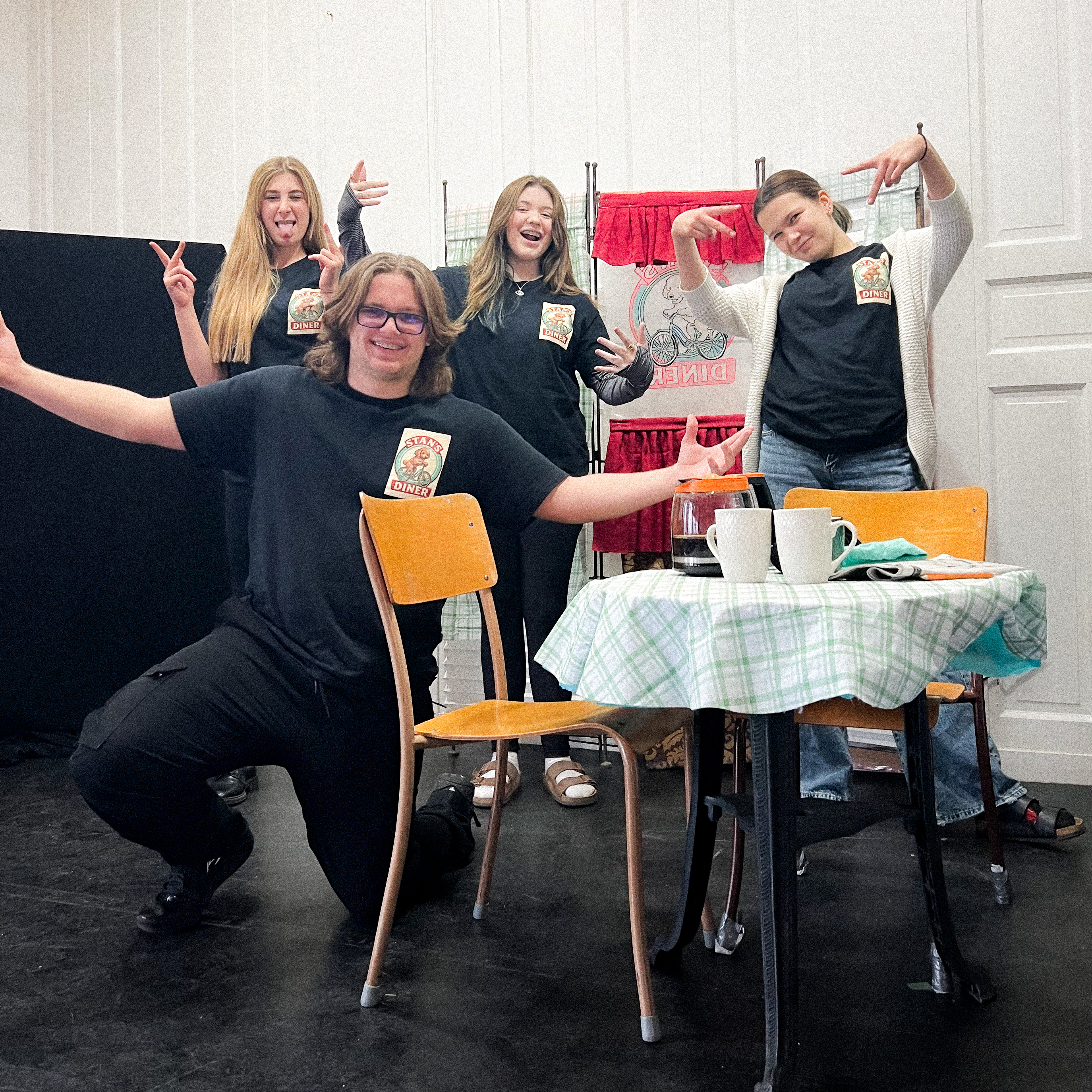 Volunteers backstage at IT Productions